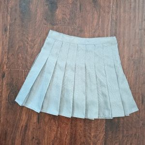 Grey Pleated Y2K Tennis Skirt
